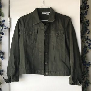 Army Green Jean Jacket EUC